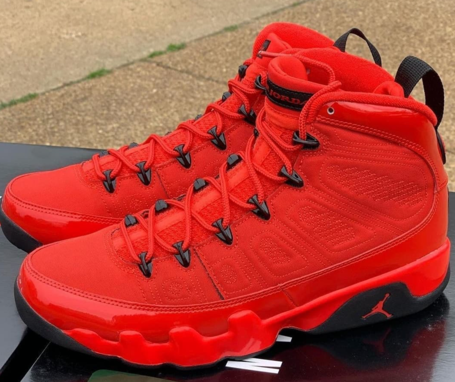 Men's Running weapon Air Jordan 9 'Chile Red' Shoes 0012